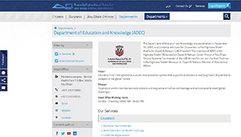 Abu Dhabi Department of Education and Knowledge Website