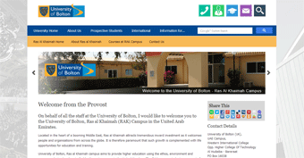 University of Bolton - Ras Al Khaimah Campus Website