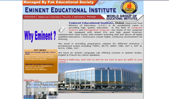 Eminent Educational Institute Website