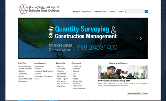 Middle East College of Information Technology - MECIT Website