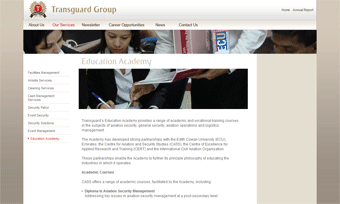 Transguard Group - Education Academy Website