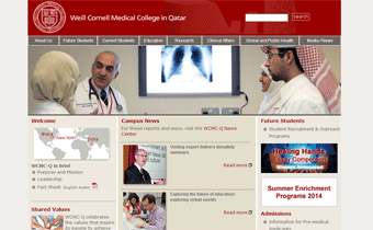 Weill Cornell Medical College in Qatar Website